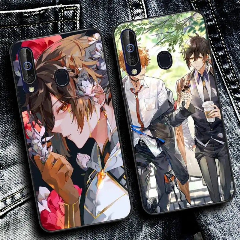 

YNDFCNB Zhongli Genshin Impact Phone Case for Samsung A51 01 50 71 21S 70 10 31 40 30 20E 11 A7 2018