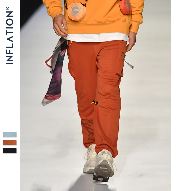 Брюки INFLATION 2020 мужские свободные ветровка в стиле хип хоп с эластичной резинкой