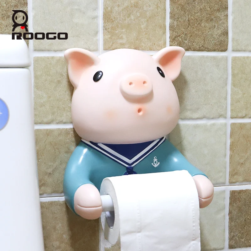 Держатель для туалетной бумаги Roogo милая подставка из каучука в форме свиньи