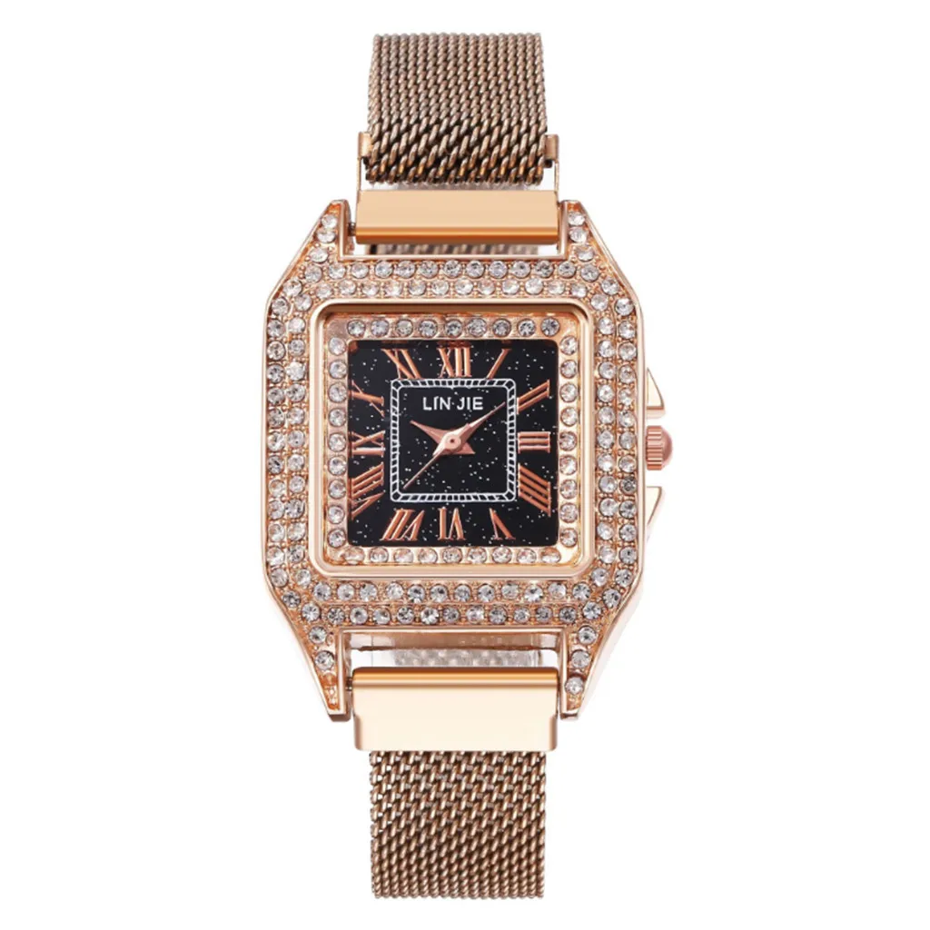 2020 модные часы для мужчин роскошный квадратный чехол с магнитной пряжкой