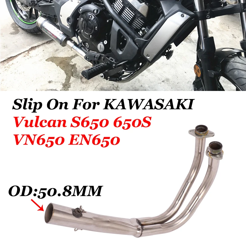 

Slip On For Kawasaki Vulcan S 650 650S S650 VN650 EN650 Full Exhaust Systems Pipe Front Link Tube Modified 51MM Muffler Escape