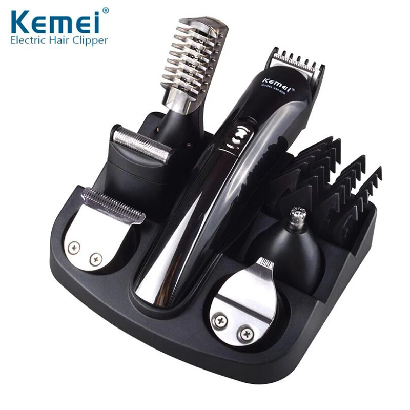 

Kemei KM-600 6 в 1 машинка для стрижки волос для Для мужчин электробритва Перезаряжаемые машинка для стрижки Машинка для удаления волос, триммер д...