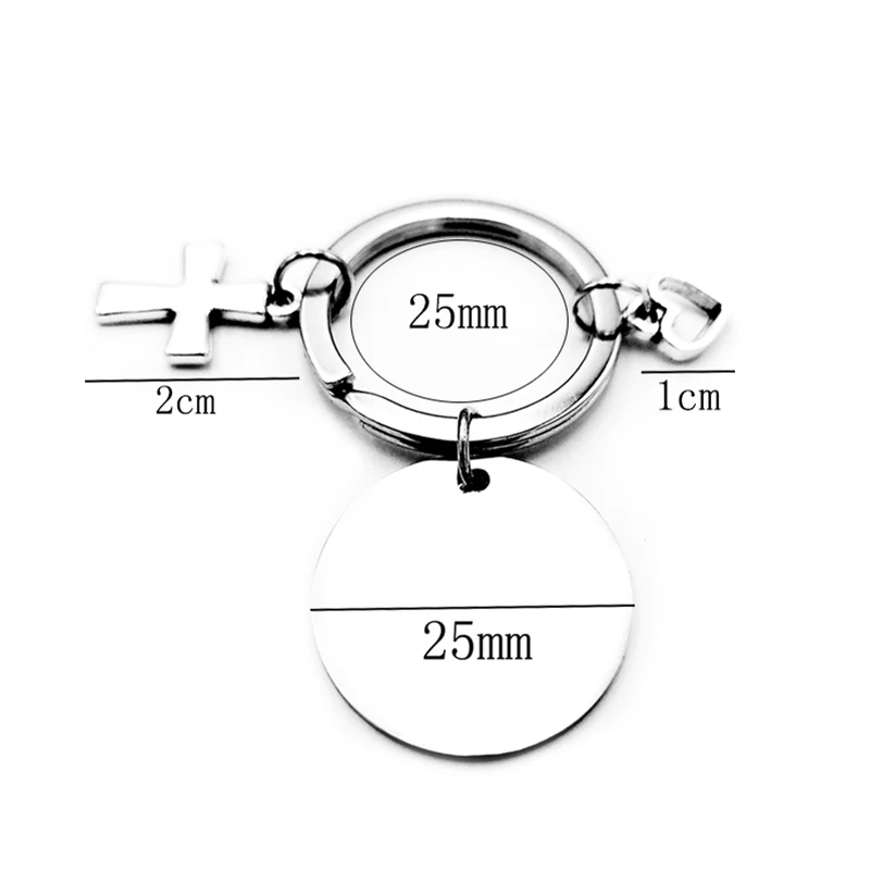 Подвеска-брелок из нержавеющей стали в виде креста с христианскими