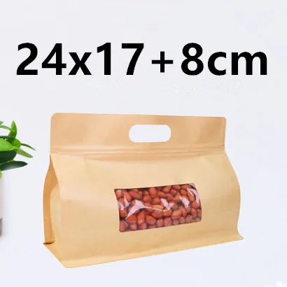 

Пакеты для подарков Leotrusting из крафт-бумаги с окном 50 шт