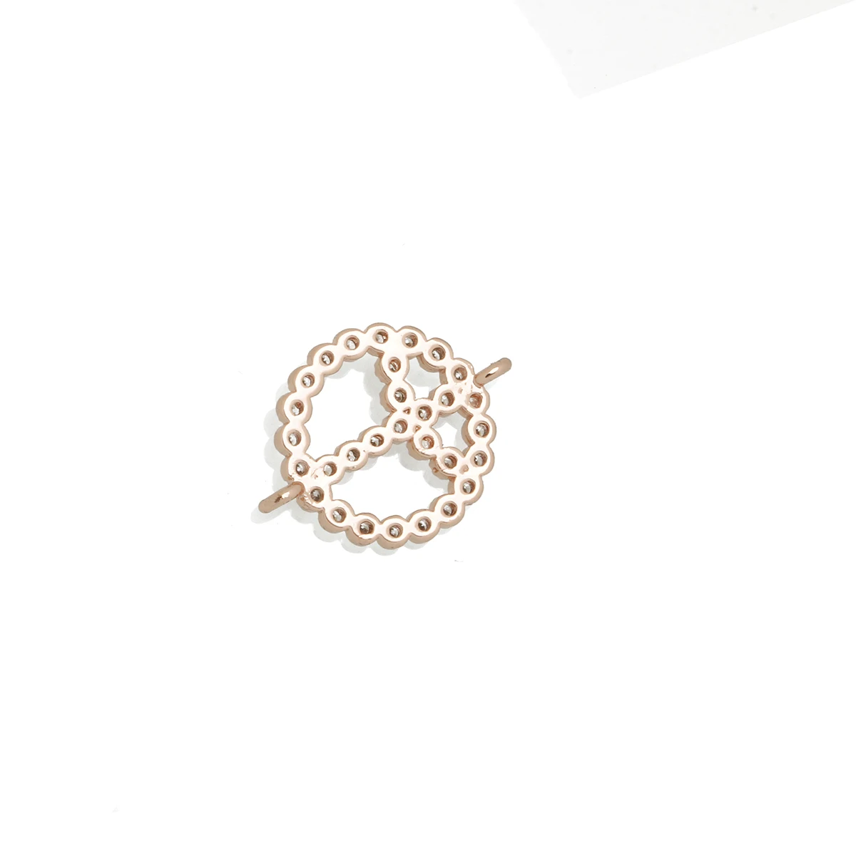 AAA Cubic Zirconia Crystal Brass Peace Sign Charm For Necklace Bracelet Makings 2021 New Fashion CZ Rose-gold Jewelry Findings