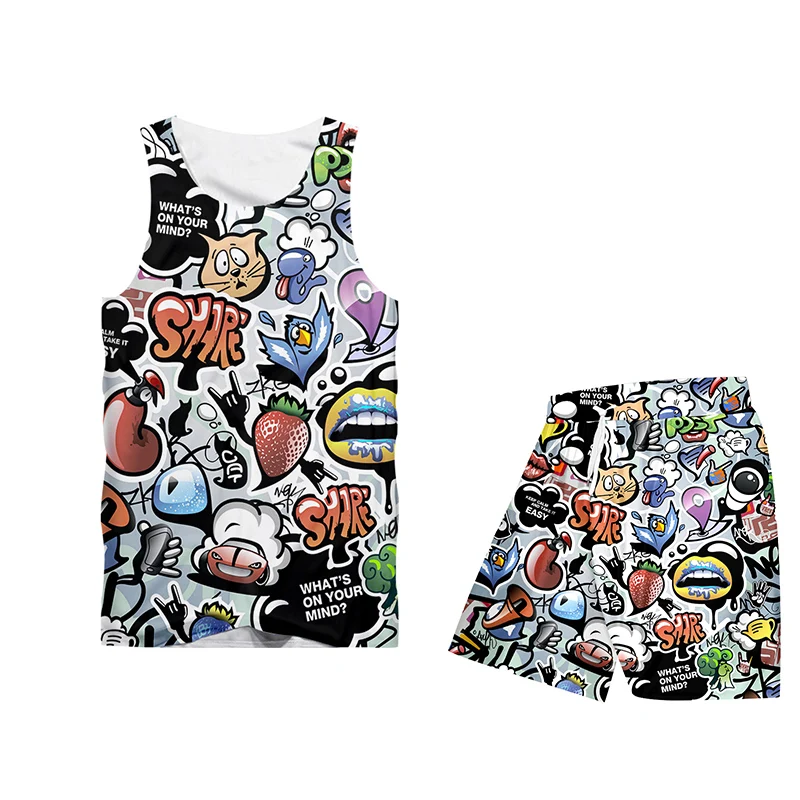

OGKB Men Women Fashion Graffiti Men Sets 3D All Over Print Hip Hop Casual Hoodie Hip Street Art Streetwear Hoodies And Pants