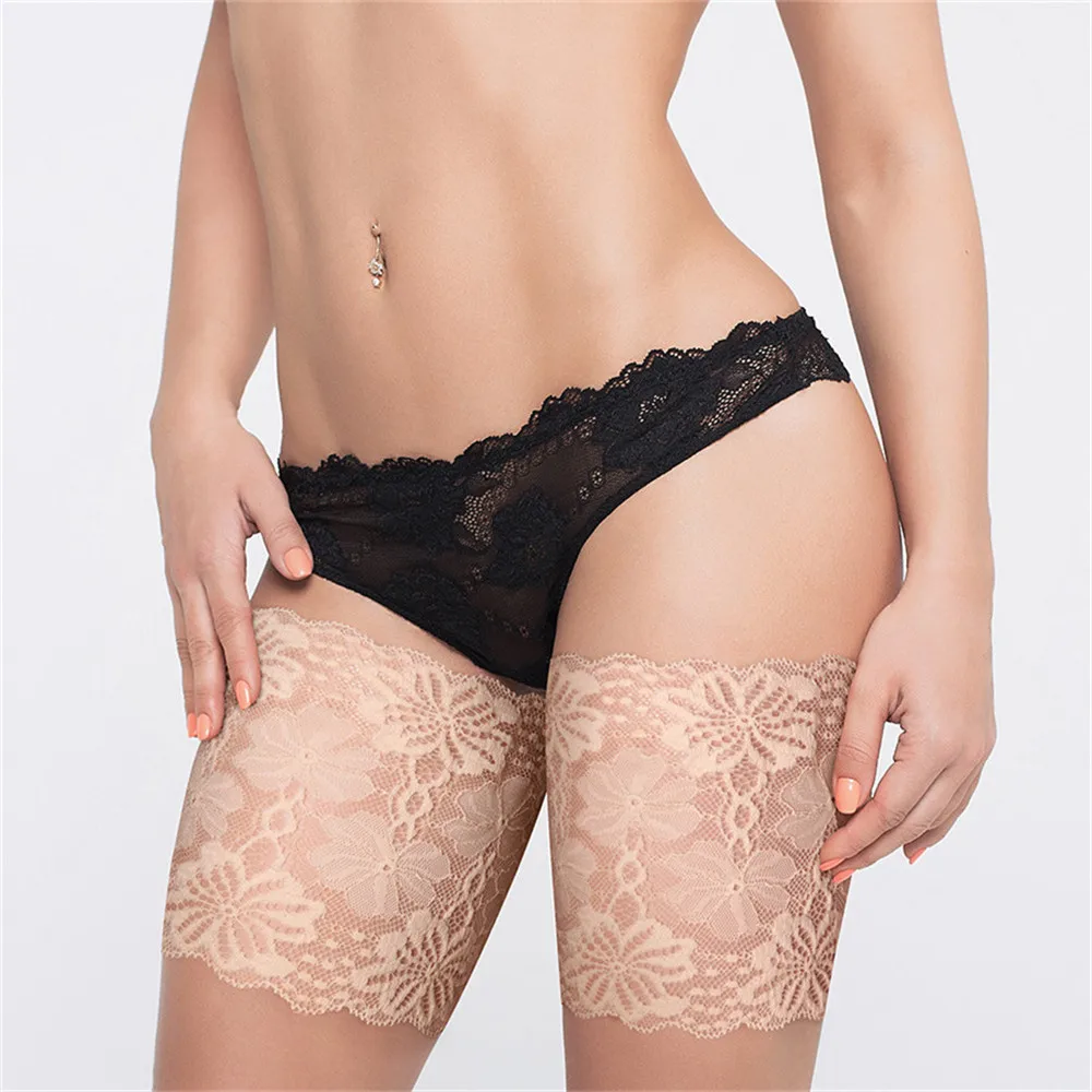 Милые сексуальные обтягивающие женские гетры с цветочным узором силиконовые