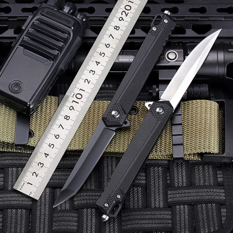 

Folding knife outdoor knife field survival multi-function knife short knife self-defense d2 fruit knife collection knife