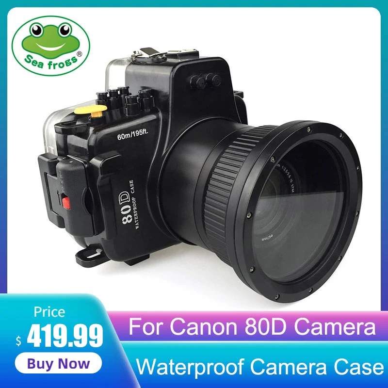 

For Canon 80D Digital Camera Diving Case Underwater Waterproof Housing Case Transparent Waterproof Cover