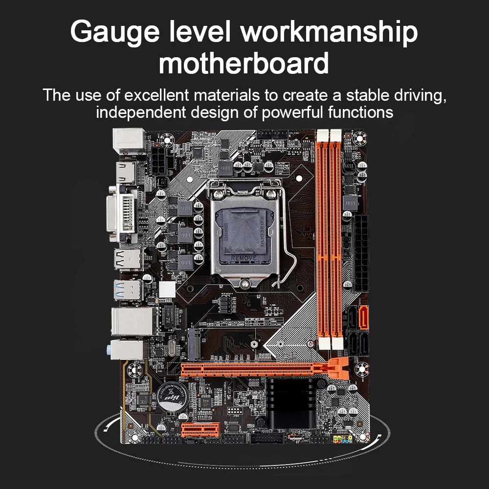 Материнская плата B75 M.2 NVNE интерфейс LGA 1155 Pin Desktop G1620 4G 120G двухканальная
