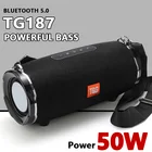 TG187 50 Вт Высокомощный Bluetooth-динамик Компьютерные колонки для ПК Водонепроницаемая портативная колонка Super Base 3D Стерео сабвуфер Бумбокс Музыкальный центр Домашний кинотеатр Саундбар FM TF