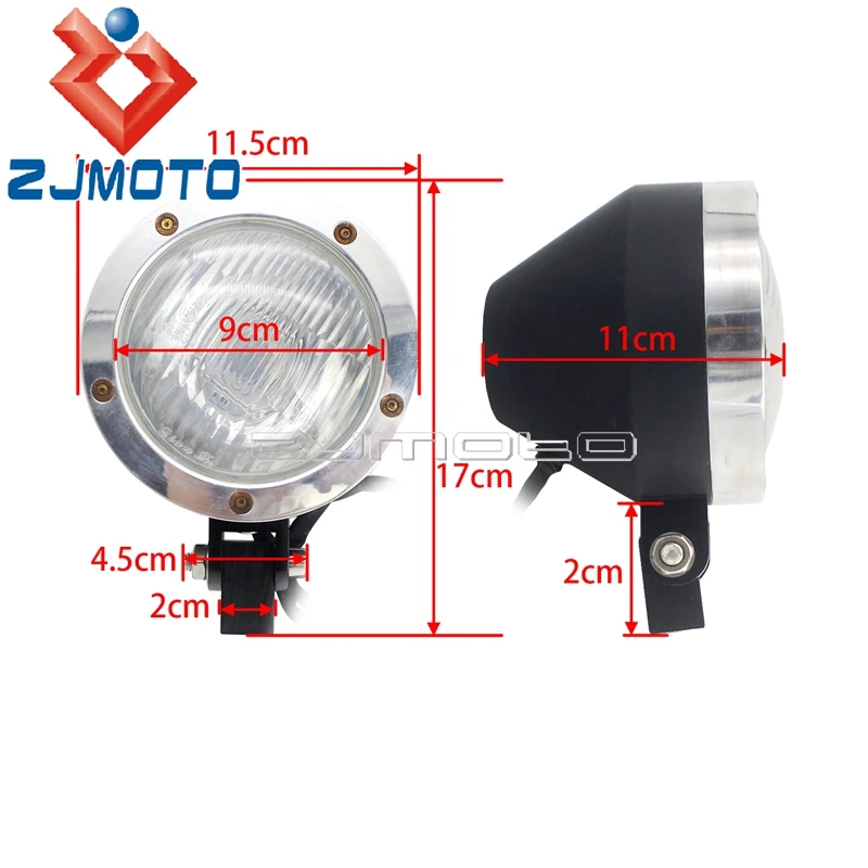 Old School Алюминий Мотоцикл аксессуары головной светильник передняя фара