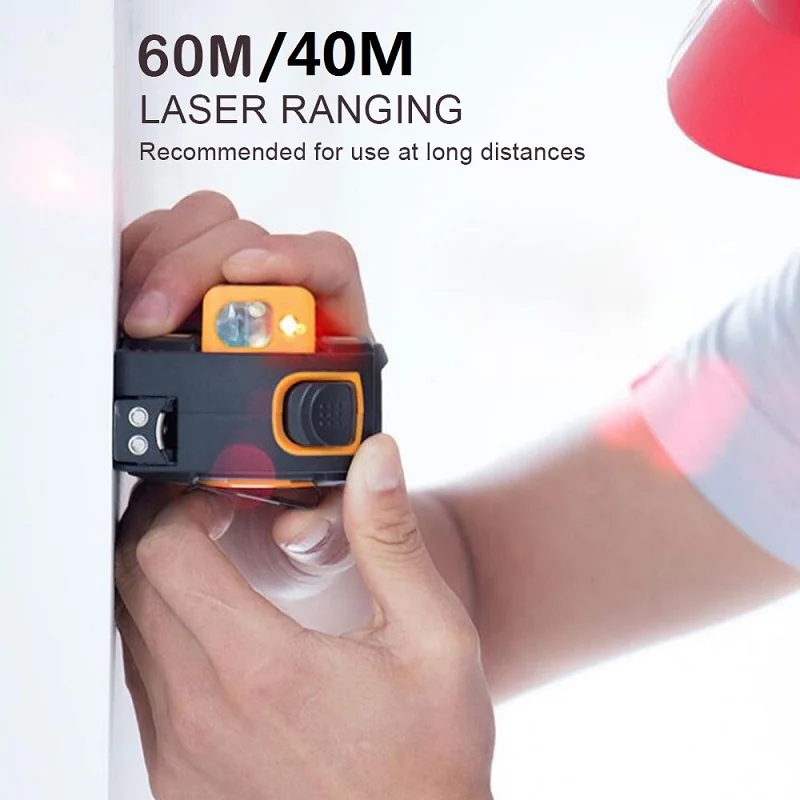 Ручной инфракрасный лазер 60 м 40 измерительная лента 5 2 в 1 ЖК цифровой дисплей
