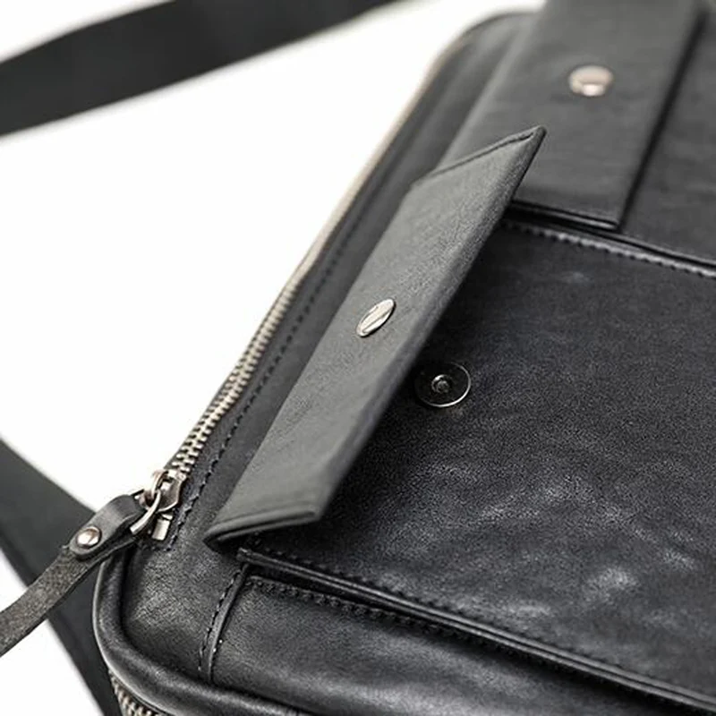 Кожаная повседневная сумка-мессенджер AETOO из воловьей кожи с поперечным сечением