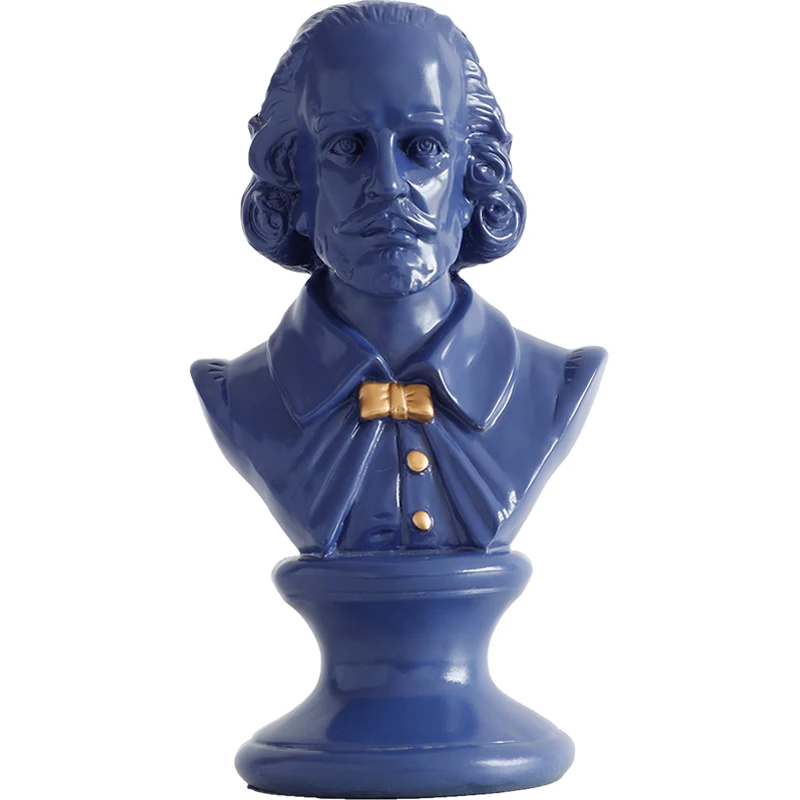 

NORDIC SIMPLE WOLFGANG AMADEUS MOZART WILLIAM SHAKESPEARE BUST STATUE FIGURINE RESIN ART&CRAFT HOME DECORATION OFFICE R2637
