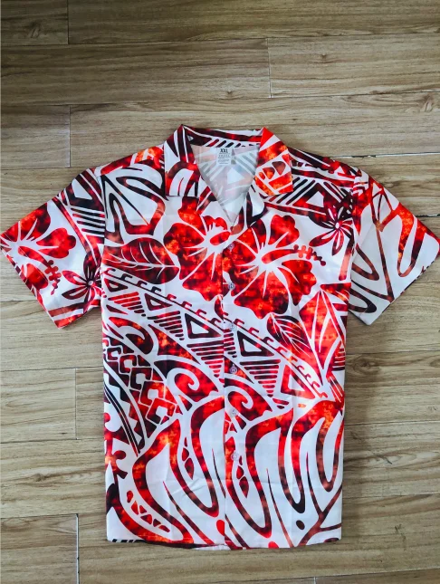 Fashion Button Up Summer Shirt Vintage Blouse Boy Men Short Sleeves Loose Street Shirts