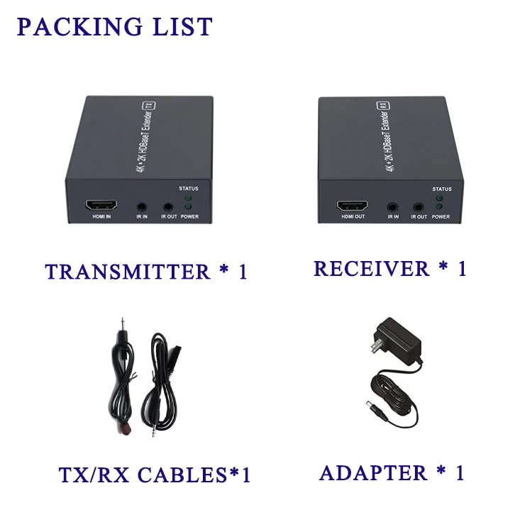 TLT-TECH 4K HDMI удлинитель hd base t 70m с двунаправленным ИК и RS232 POC | Безопасность защита