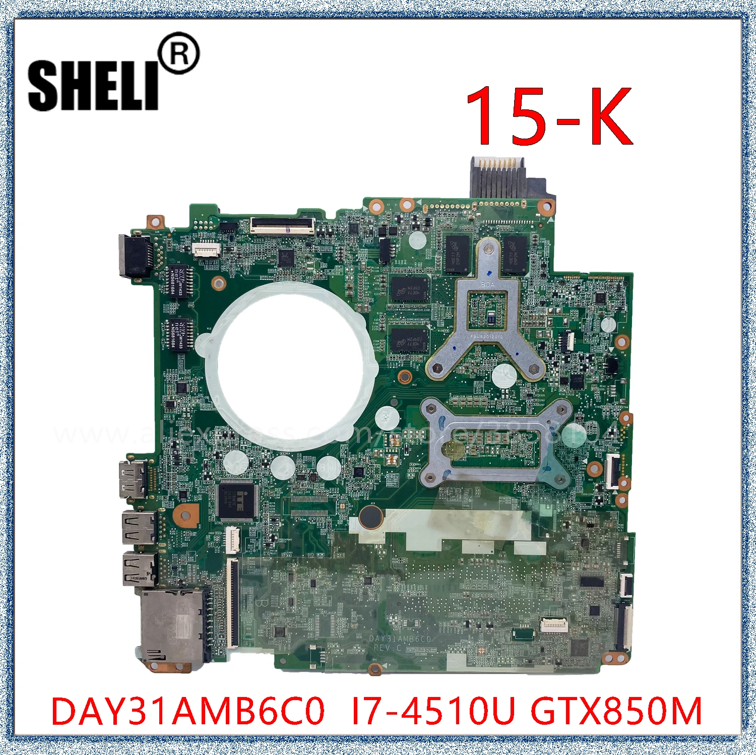 Материнская плата SHELI для ноутбука HP Envy 15-K 15T-K с процессором GTX850M 4 Гб GPU I7-4510U DAY31AMB6C0