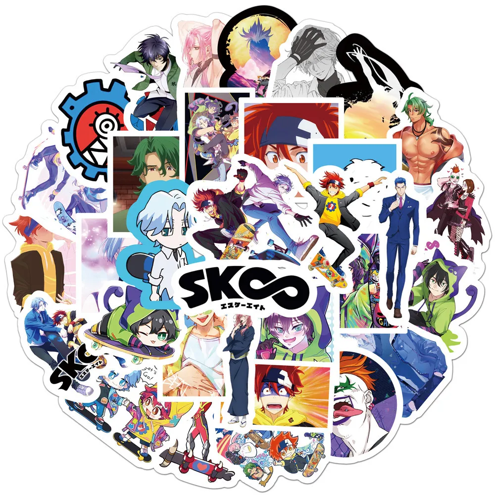 

10/30/50pcs Cartoon Anime Sk8 Infinite Skateboard Graffiti Competitive Sports Classic Cool Decals Stickers Cute Kids Girl Toys