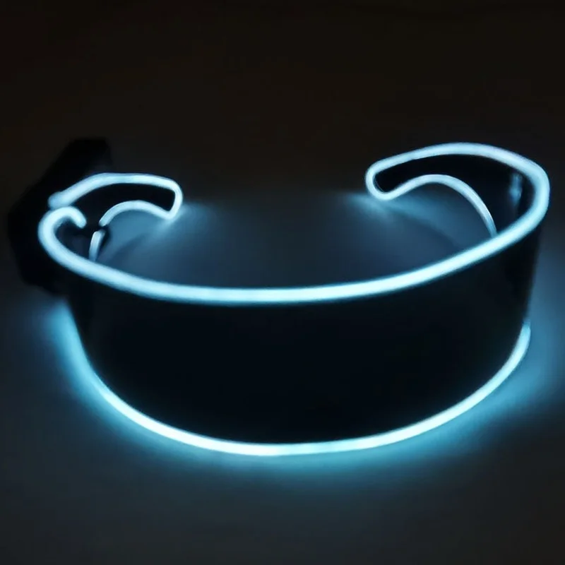 

LED Luminous Glasses LED Glasses EL Wire Neon Light Up Visor Eyeglasses Bar Party EyeWare for Halloween Christmas Parties