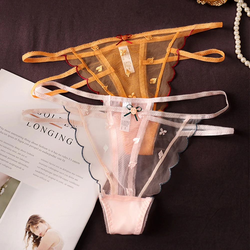 Новинка 2021 года сексуальные женские стринги с низкой талией кружевные Бесшовные