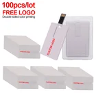 100 шт. USB флеш-накопитель, флеш-накопитель, 4 ГБ, 8 ГБ, 16 ГБ, 32 ГБ, 64 ГБ, Usb флешка 2,0 для фотографии, бесплатный логотип