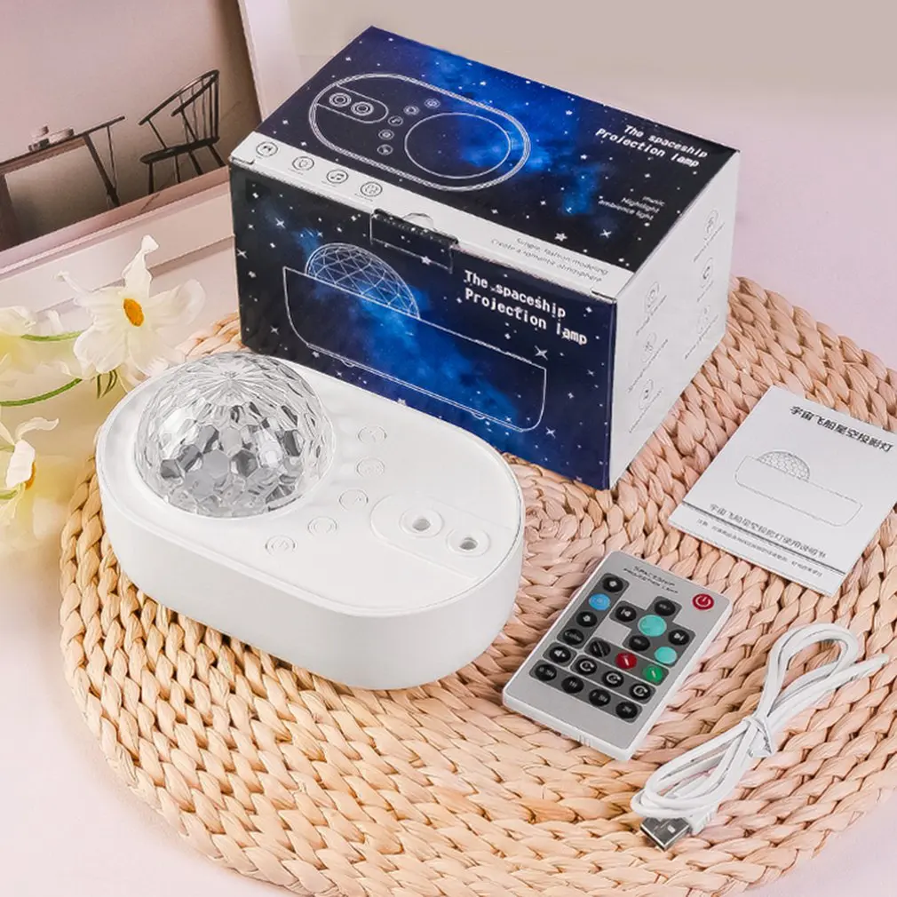

Starry Sky Projector Night Light Spaceship Lamp Galaxy LED Projection Lamp Bluetooth Speaker For Kids Bedroom Home Party Decor