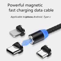magnetic charging cable is suitable for apple android type c fast charging three in one universal mobile phone data cable