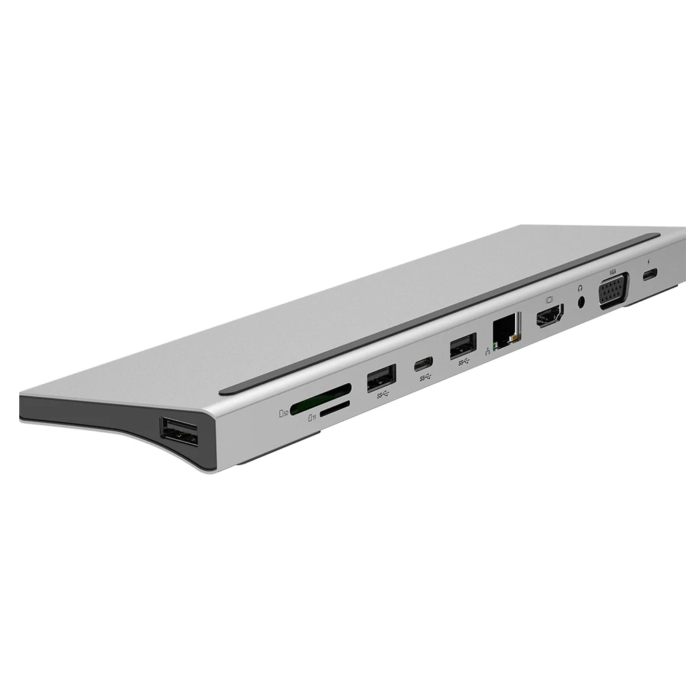 Док-станция для ноутбука 11 в 1 концентратор usb type c переключатель на 4K HDMI VGA RJ45