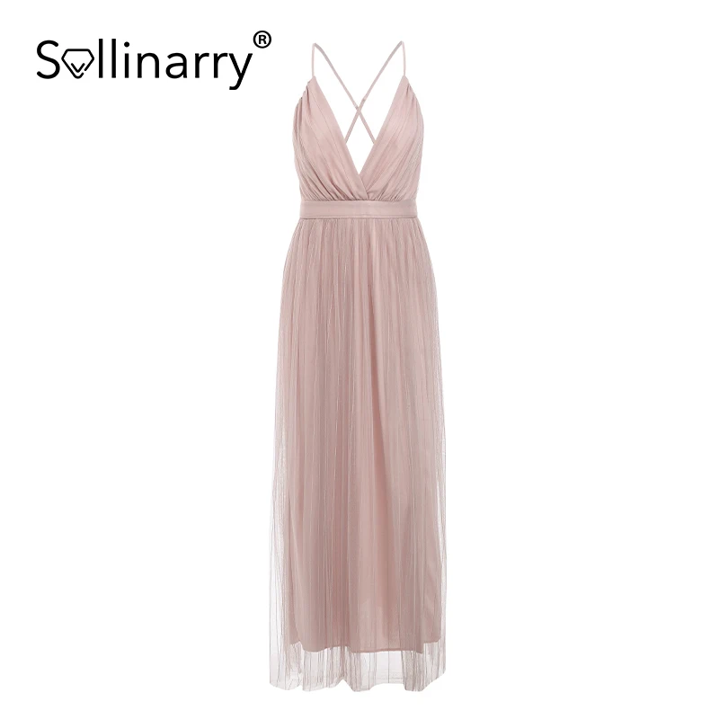 Женское кружевное платье BeAvant элегантное розовое вечернее с V образным вырезом