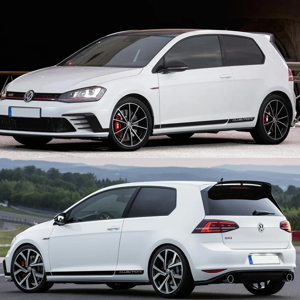 Для Volkswagen Golf 7 MK7 эффективные спортивные полосы Автомобильная дверь боковая юбка