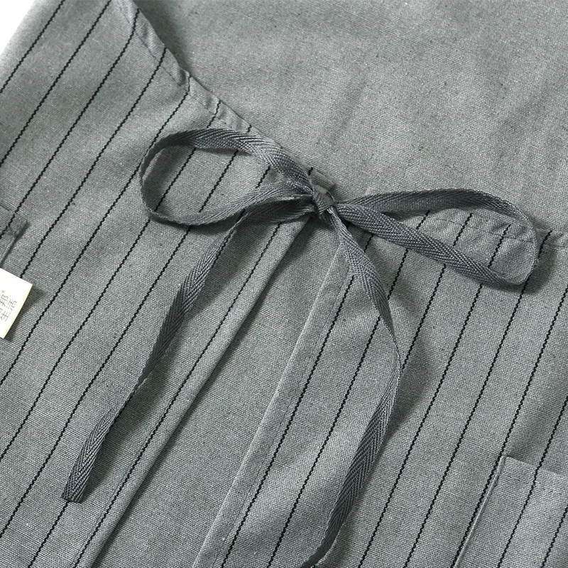 Фартук вертикальный в полоску Стильный Простой фартук без рукавов имитация