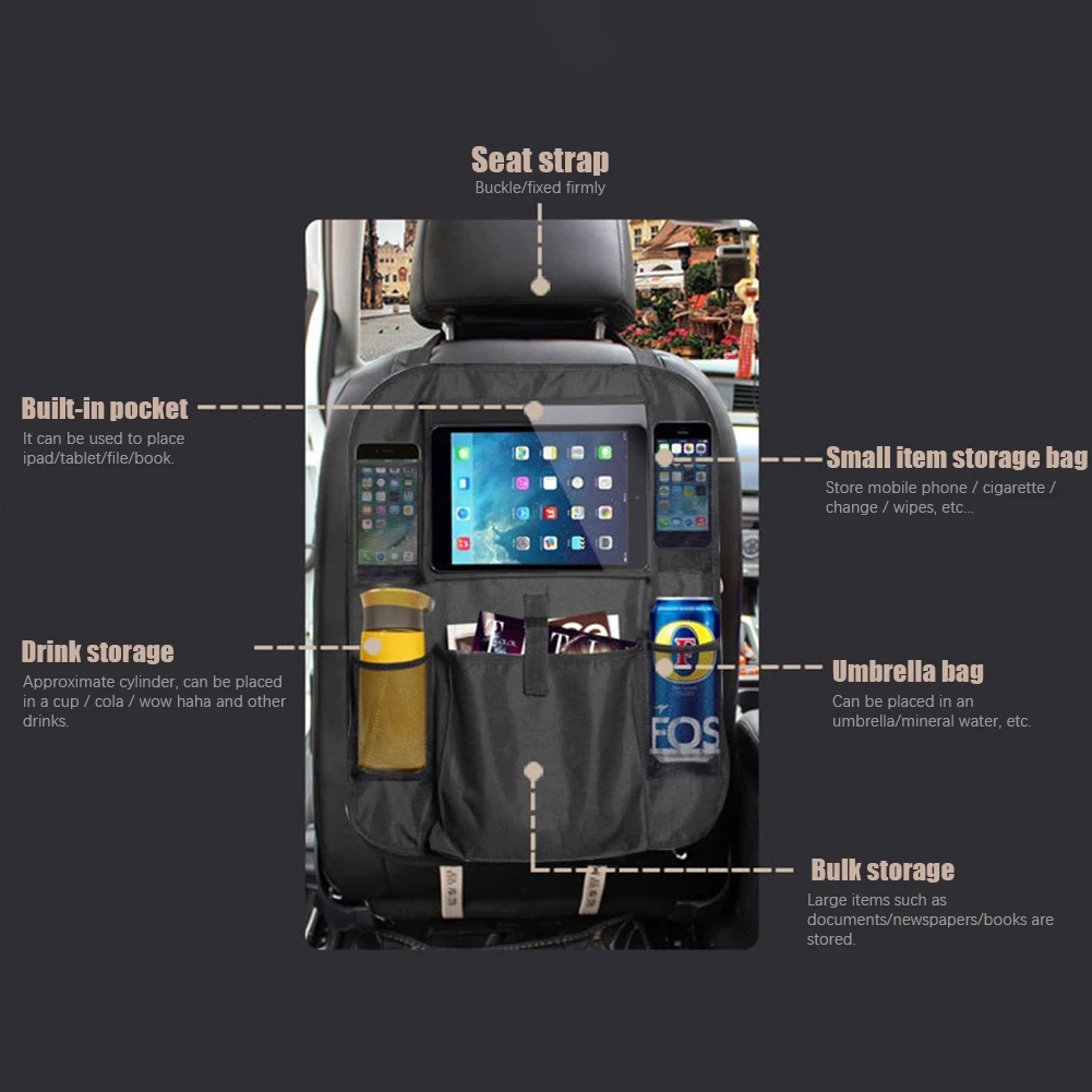 Универсальный автомобильный телефон ткань Оксфорд сенсорный экран планшетный