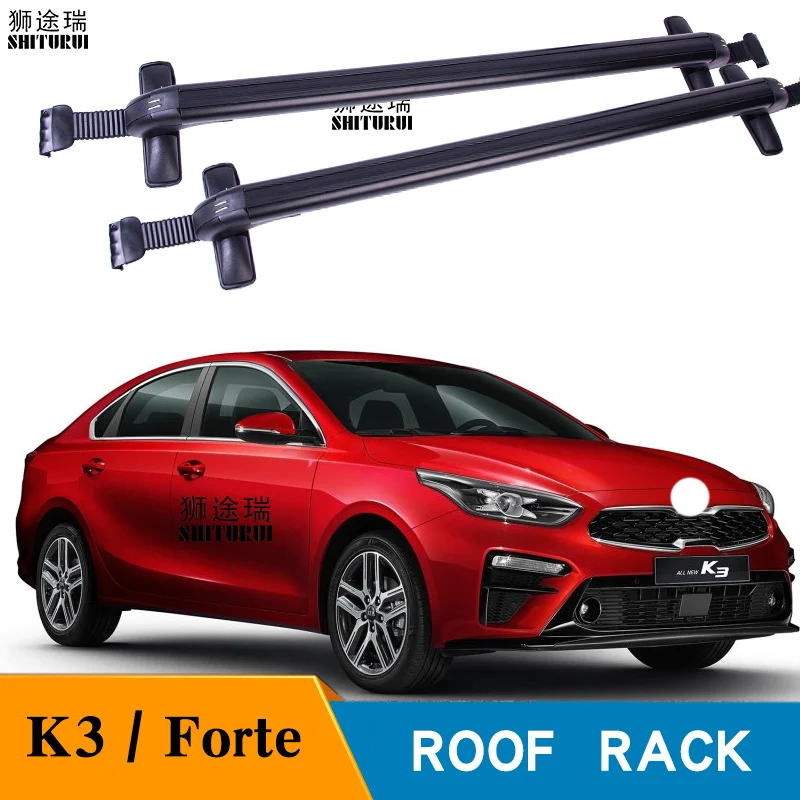 2Pcs Roof Bars for KIA K3 Forte Sedan 2013-2018 2018 2019 Aluminum Alloy Side Bars Cross Rails Roof Rack Luggage