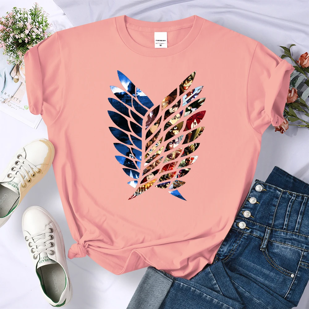 Anime Attack on Titan Comics Printing T-Shirts Female Harajuku Brand Tshirt Summer Crewneck  Clothing Fashion Oversize T-Shirts tees