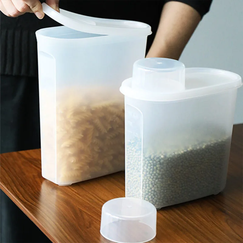 

Sealed Storage Tank Kitchen Square Box Insect-Proof And Moisture-Proof PP Transparent Grain Storage Container