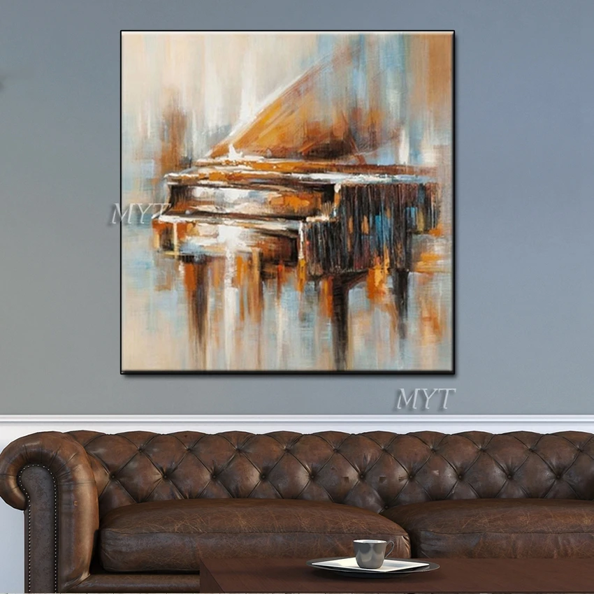 

Abstract Vintage Hand Painted Piano Oil Painting Canvas Wall Art Oil Paintings Abstract Wall Pictures Handmade Wall Art For Wall