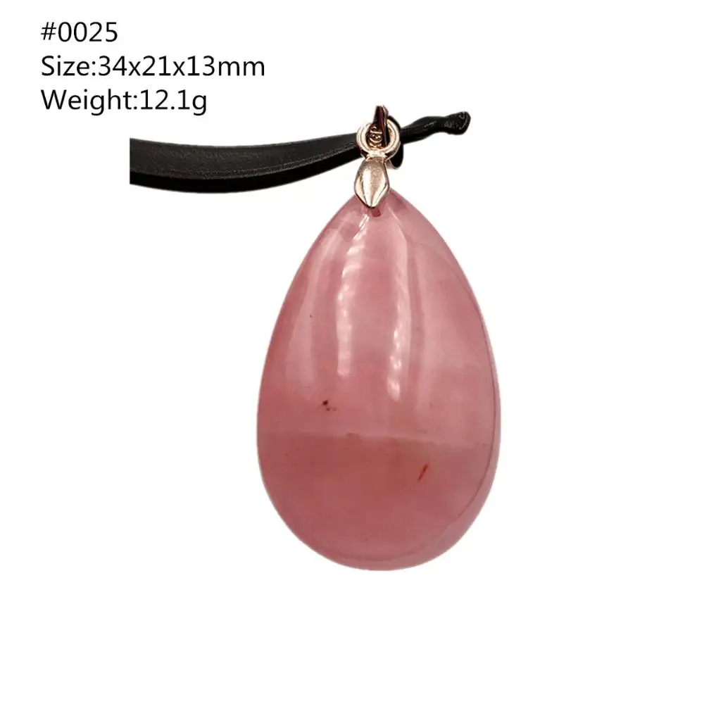 Натуральный розовый кварц для мужчин и женщин ожерелье кулон из Мадагаскар