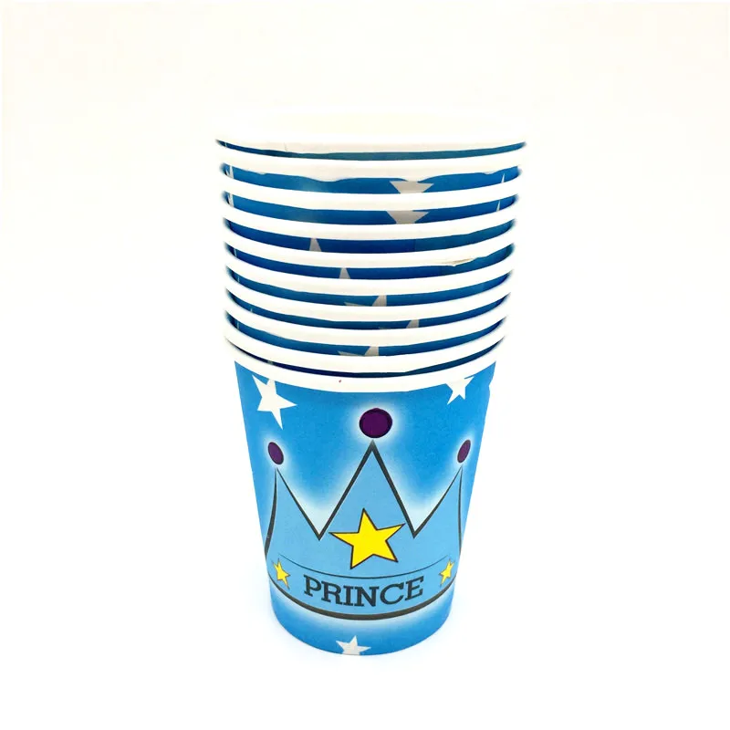 95/Лот синий принц корона Мультфильм Дети пользу на день рождения тарелка и чашка