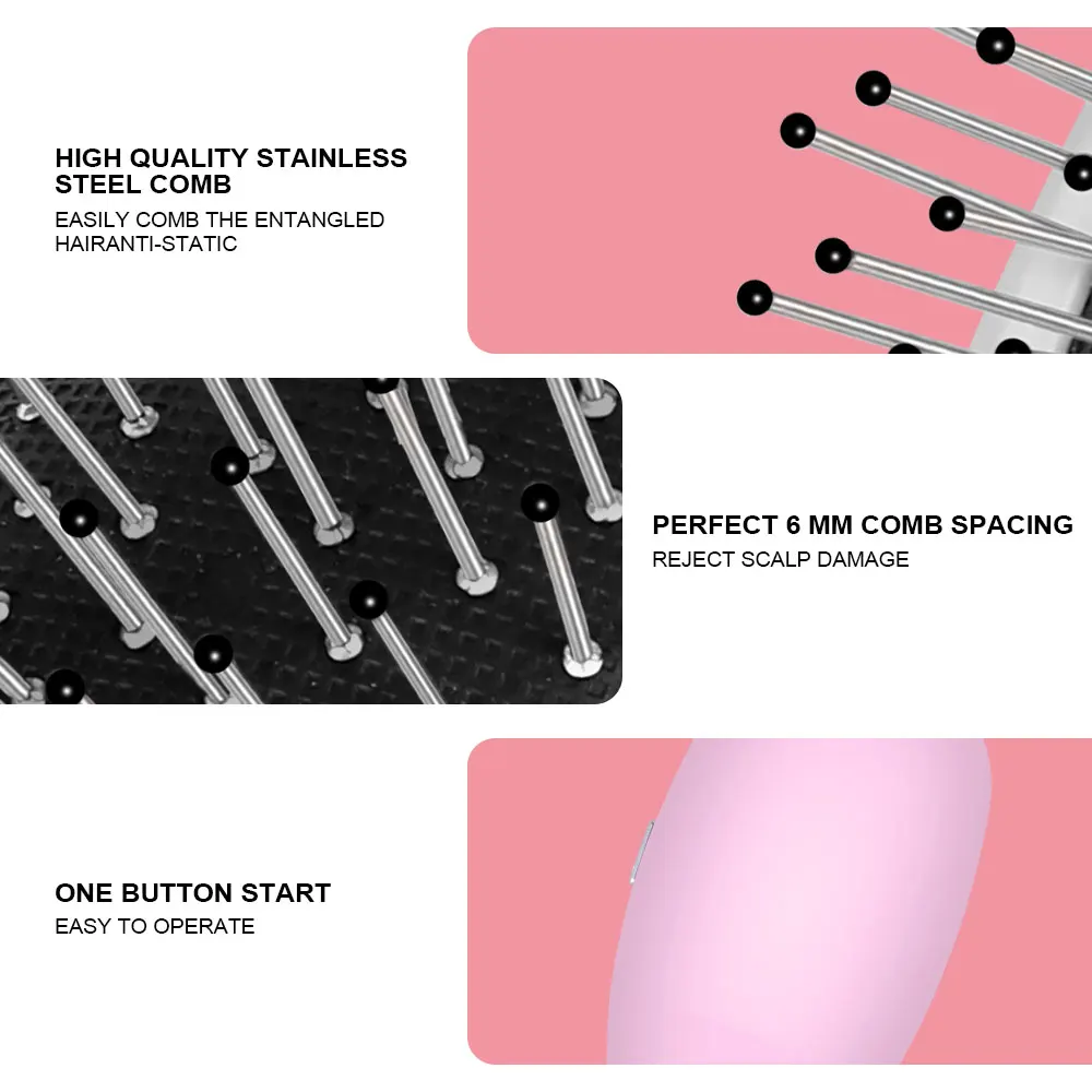 Ионный электрическая щетка для волос Портативный ионная расческа отрицательные