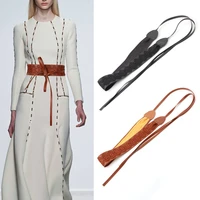 wide knot bownot leather cummerband strap belt for women fashion lace waist corset ladies dress belt waistband clothes accessory