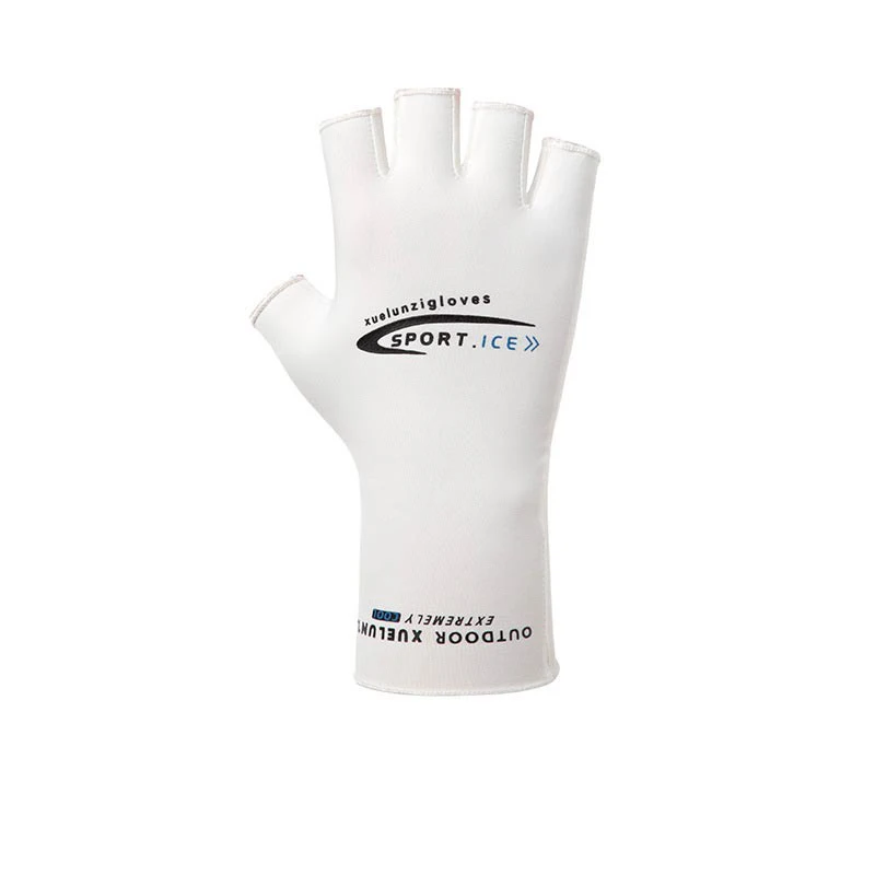 

Ultra-Thin Two-Finger Sunscreen Men Gloves Silicone Antiskid Ice Silk Summer Driving Fishing Women Elastic Half-Finger Gloves