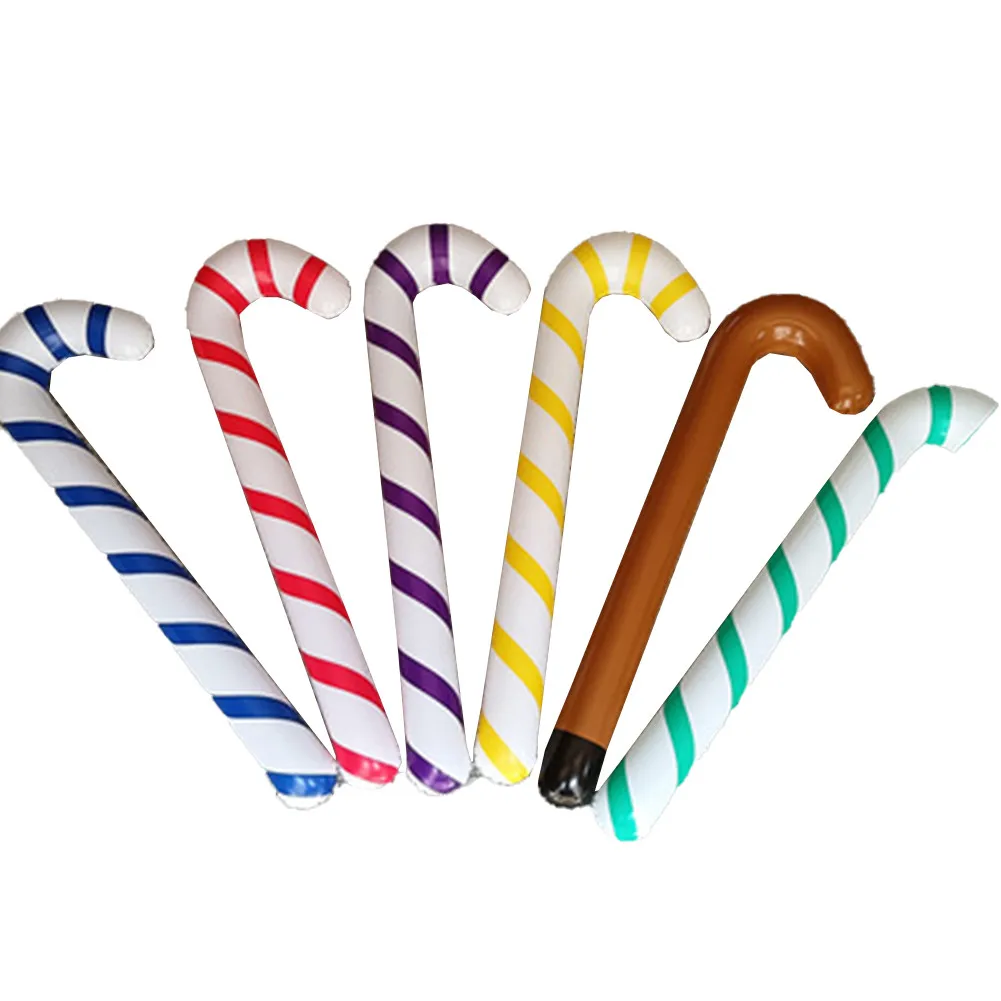 

87-90cm Inflatable Christmas Cane Blowing Cane Christmas Entertainment Interactive Inflatable Toy For Xmas Home Party Decoration