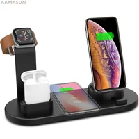 4 in 1 wireless charging stand for apple watch 6 5 4 3 iphone 12 11 x xs xr 8 airpods pro 10w qi fast charger dock station