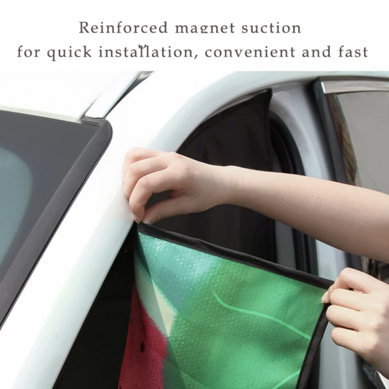 Двойной слой с мультяшным рисунком окна автомобиля солнцезащитный козырек