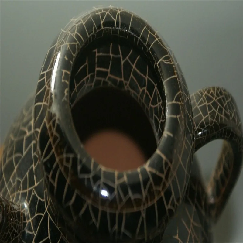 Тонкий старинный фарфор кракле полированного Керамика Фарфор черный награда