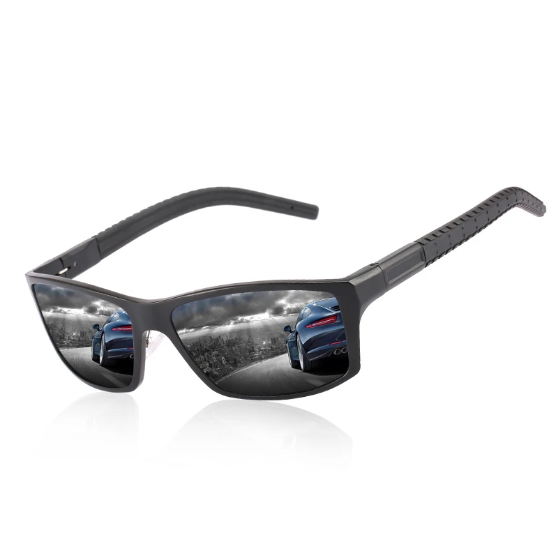 Очки солнцезащитные Мужские поляризационные дизайнерские брендовые квадратные