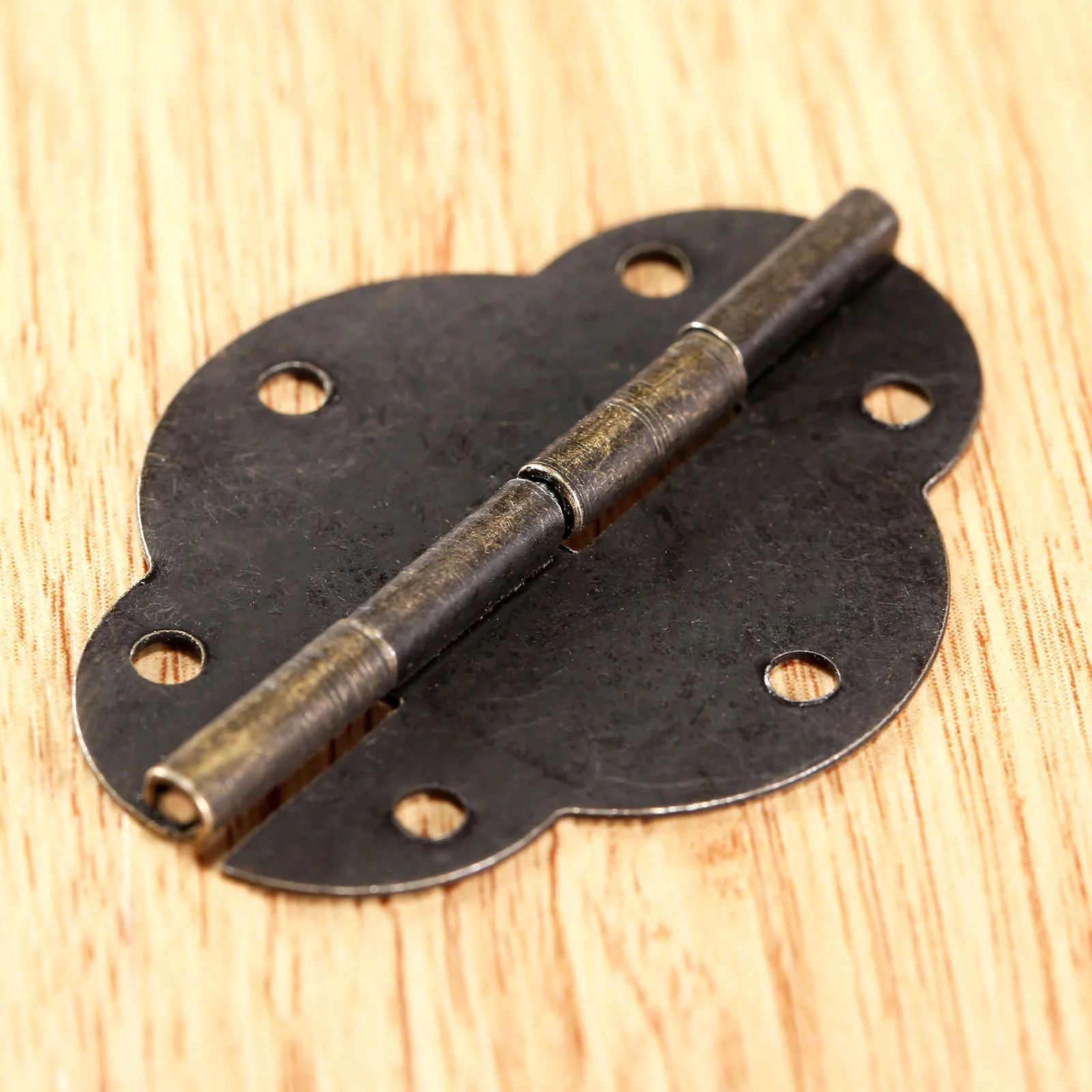 2 шт. Винтаж шкатулка для шкафных петель 46 мм/56 мм античная бронза 6 отверстий