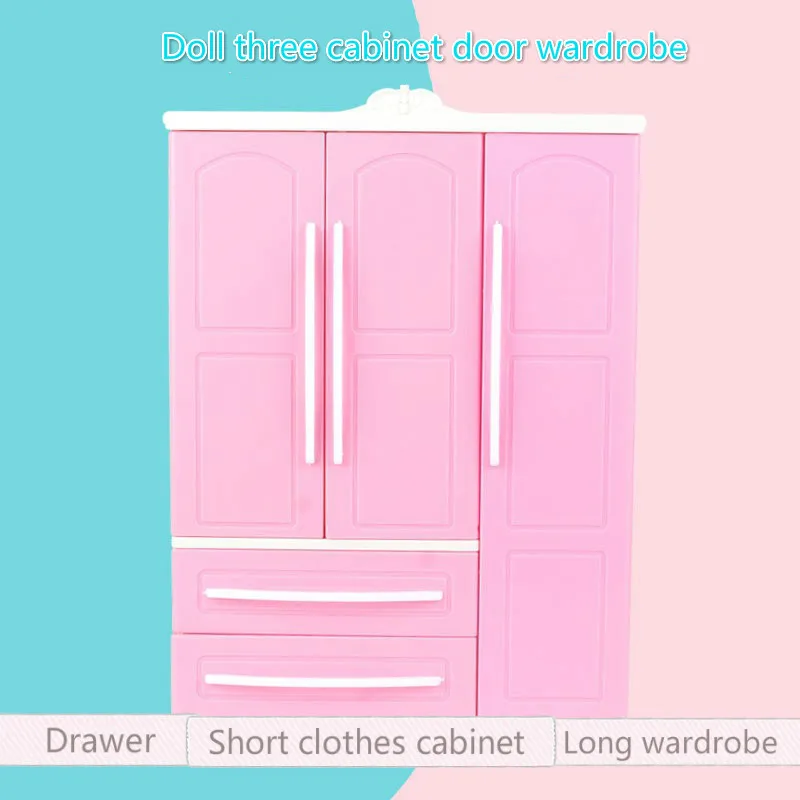 Фото Кукла три шкафа Дверь Шкаф Европейский шкаф зеркало моделирования гардероб