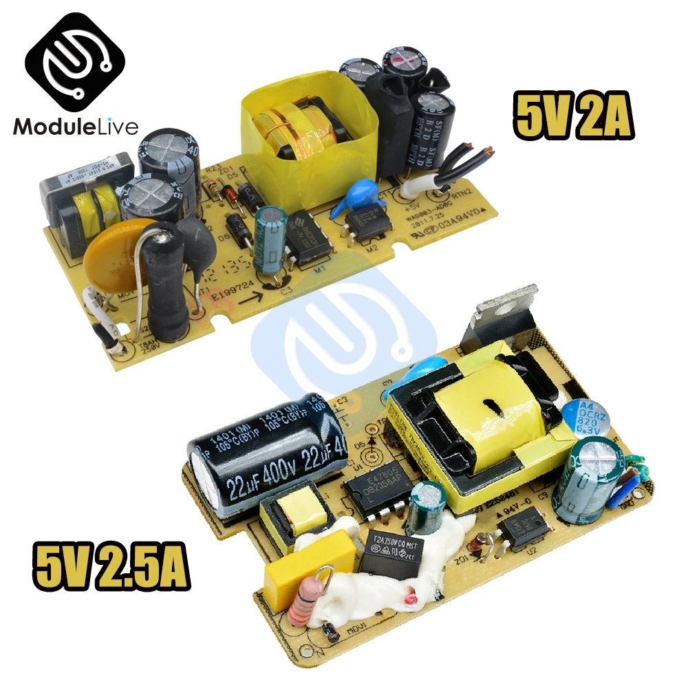 5V 2.5A AC-DC 5V 2A 2000mA Переключатель Импульсный модуль питания для замены ремонт светодиодный блок питания 100 V-240 V до 5V 2A